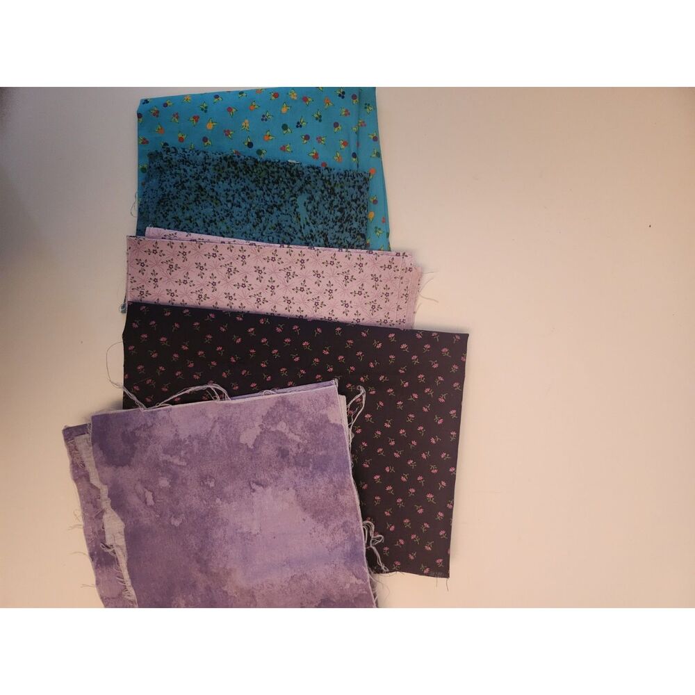 Purple/Blues 5 Cuts of Quilting Fabric B22